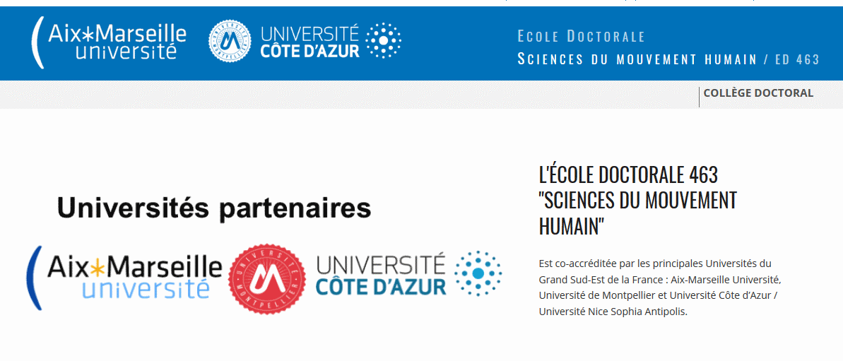 Journée de l’École Doctorale des Sciences du Mouvement Humain 2018